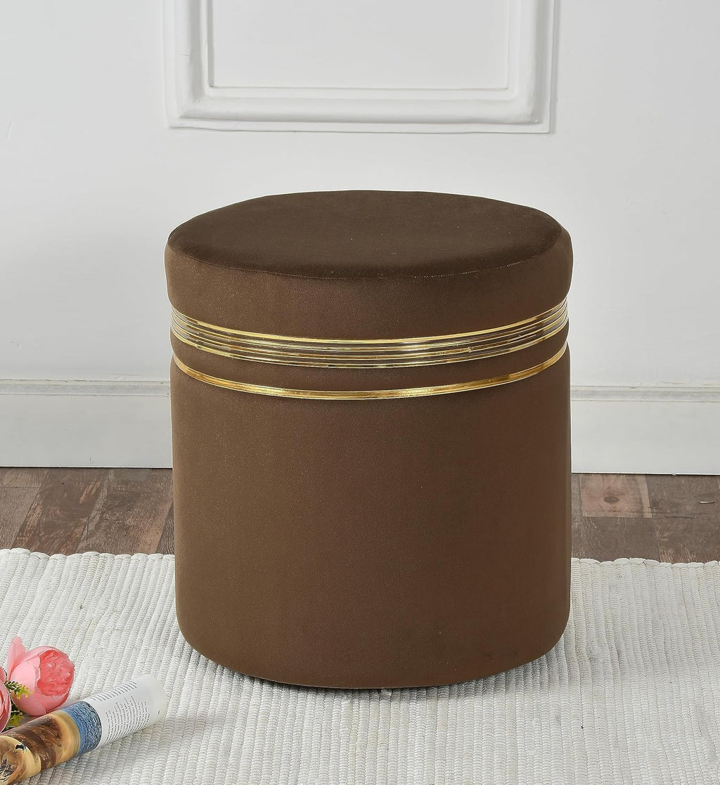 NACIA Wooden Ottoman Stool for Living Room, Ottoman pouffes for Sitting, Puffy Chair Bench for Home Decor, Ottoman & Stools, Footrest Pouf Foot Stool for Office Room Décor