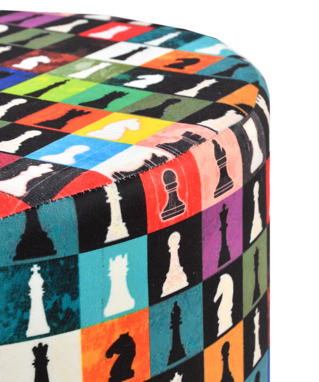 NACIA Elegant Ottoman Stool - Soft Cushioned Top for Seating & Footrest - Space-Saving, Stylish Design for Living Room, Bedroom & Office Spaces
