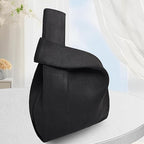 NACIA® Handbag for Women Wristlet Knitted Hand Bag for Shopping Tote Bag Knot Pouch foldable Tote Purse for Wrist small Knitted Sleeve Tote Handle Bag Wristlet Pouch Purse for Women, Cream