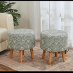 NACIA Elegant Ottoman Stool - Soft Cushioned Top for Seating & Footrest - Space-Saving, Stylish Design for Living Room, Bedroom & Office Spaces
