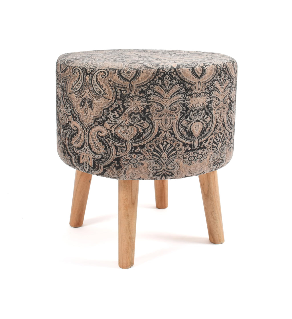 NACIA Elegant Ottoman Stool - Soft Cushioned Top for Seating & Footrest - Space-Saving, Stylish Design for Living Room, Bedroom & Office Spaces