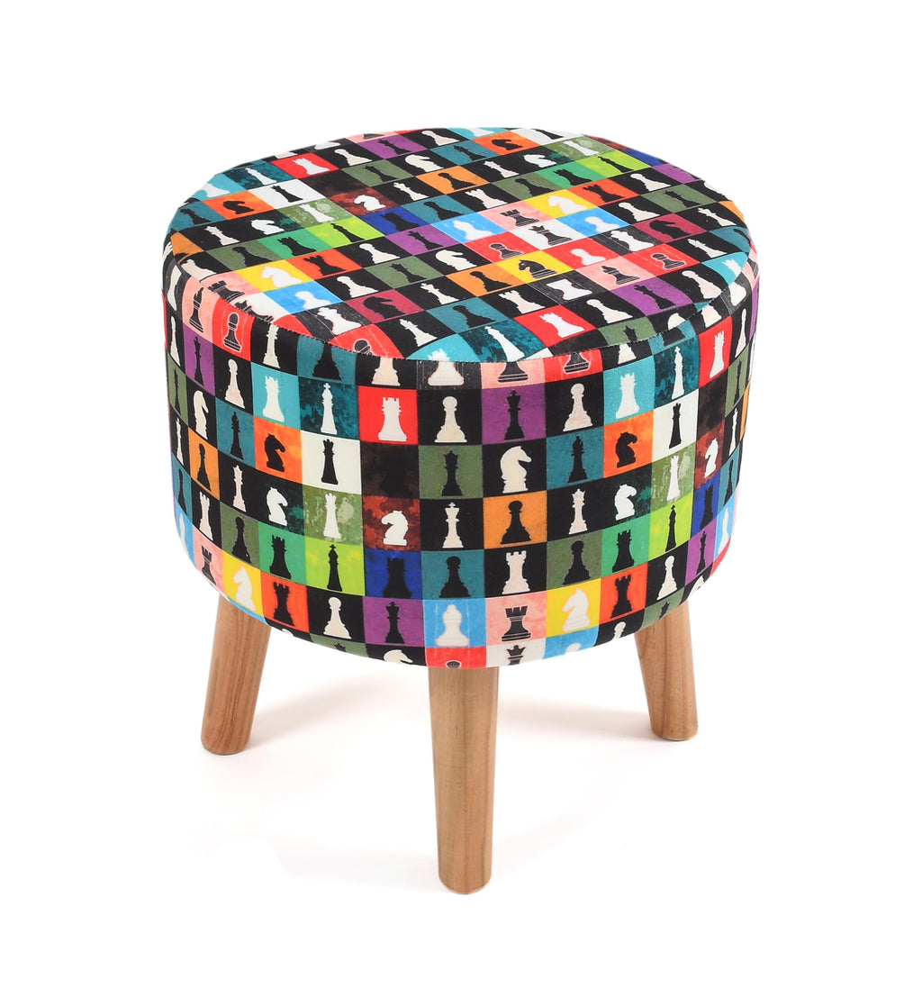 NACIA Elegant Ottoman Stool - Soft Cushioned Top for Seating & Footrest - Space-Saving, Stylish Design for Living Room, Bedroom & Office Spaces
