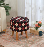 NACIA Elegant Ottoman Stool - Soft Cushioned Top for Seating & Footrest - Space-Saving, Stylish Design for Living Room, Bedroom & Office Spaces