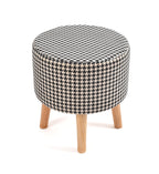 NACIA Elegant Ottoman Stool - Soft Cushioned Top for Seating & Footrest - Space-Saving, Stylish Design for Living Room, Bedroom & Office Spaces