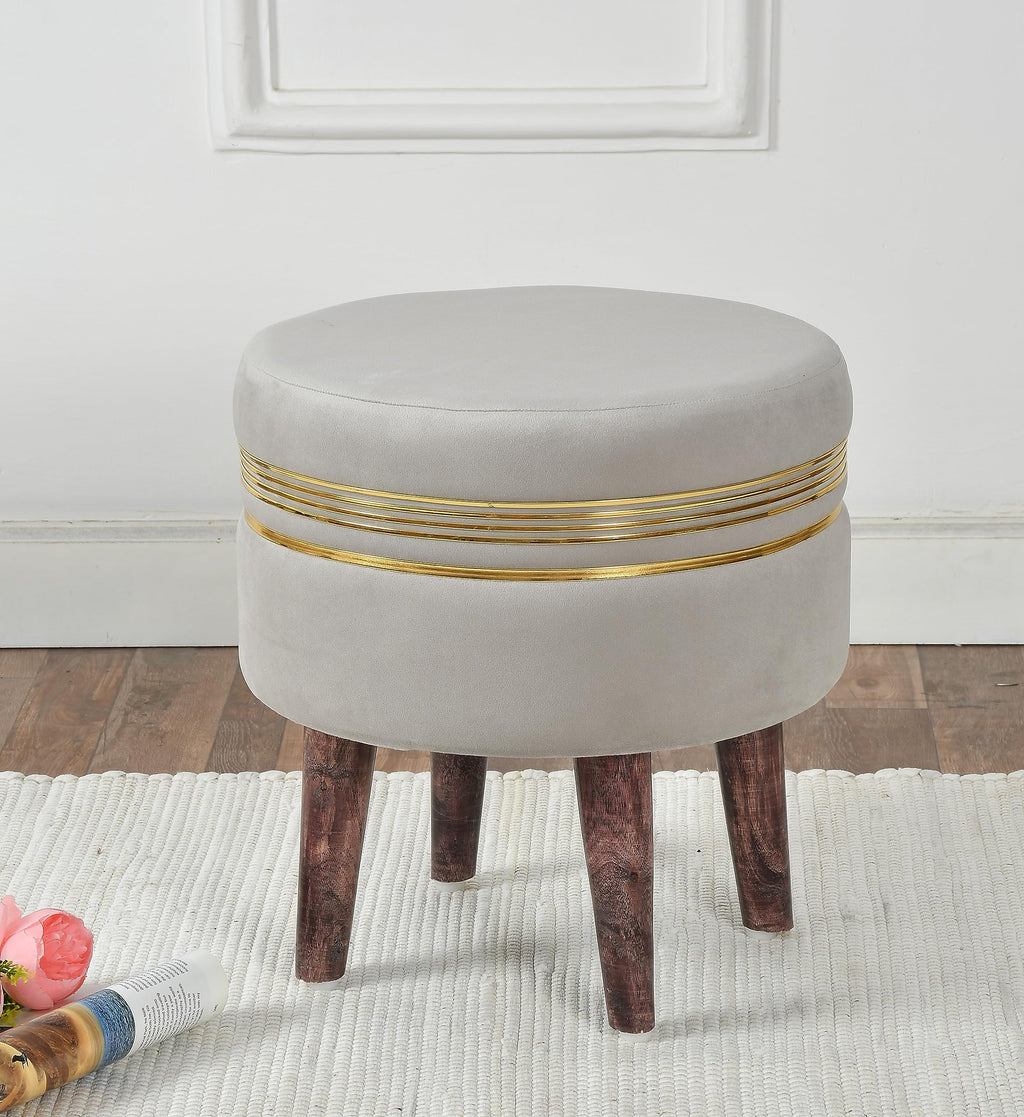 NACIA Wooden Ottoman Stool for Living Room, Ottoman pouffes for Sitting, Puffy Chair Bench for Home Decor, Ottoman & Stools, Footrest Pouf Foot Stool for Office Room Décor