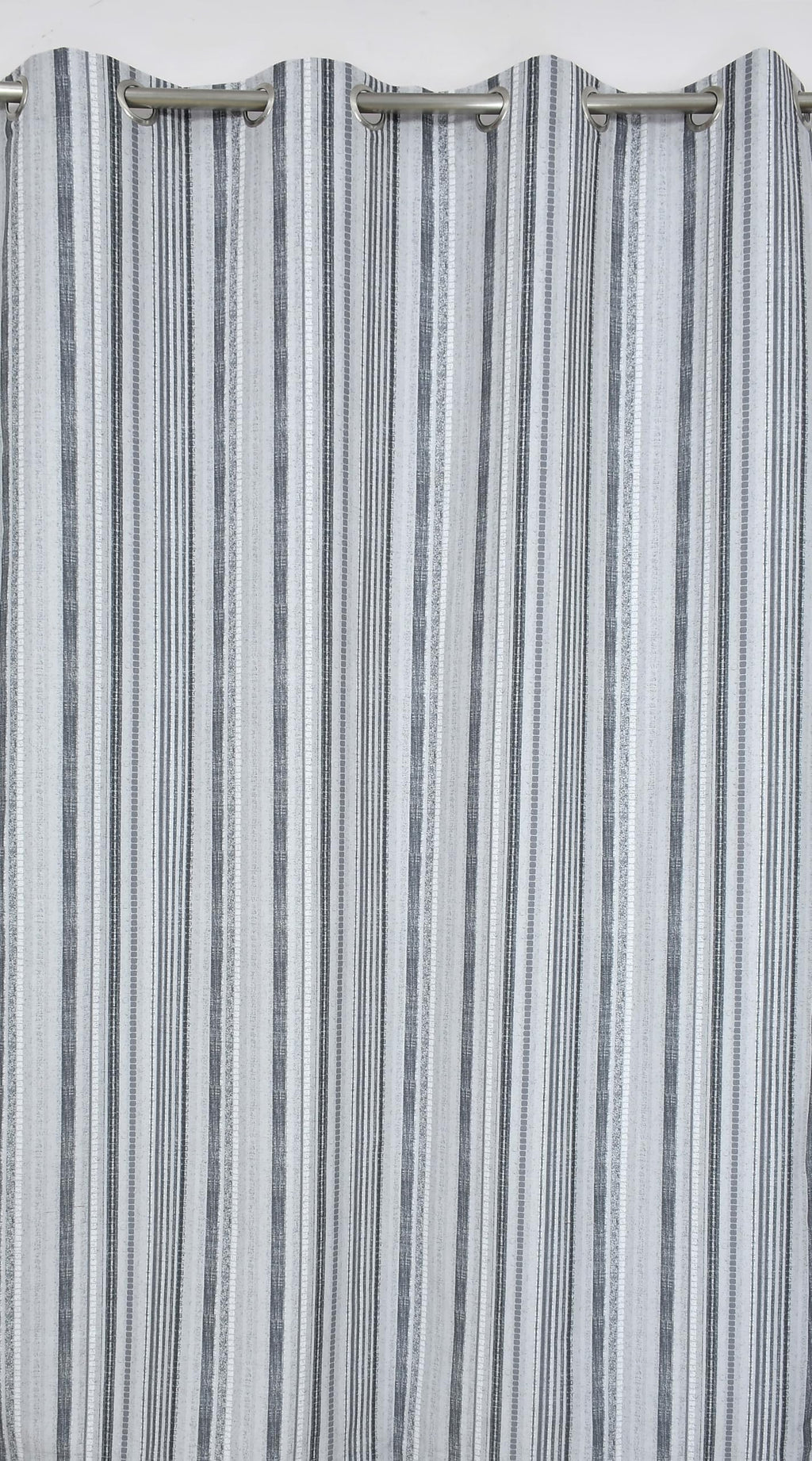 NACIA Cotton Room Darkening Printed Eyelet Curtains for Door, Long Door and Window | Geometric Printed Curtain Panel for Living Room and Bedroom | Grommet Window Drapes