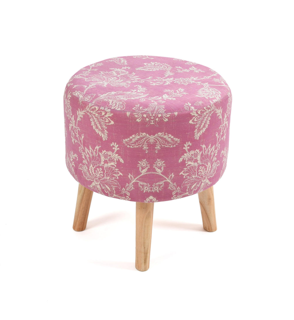 NACIA Elegant Ottoman Stool - Soft Cushioned Top for Seating & Footrest - Space-Saving, Stylish Design for Living Room, Bedroom & Office Spaces