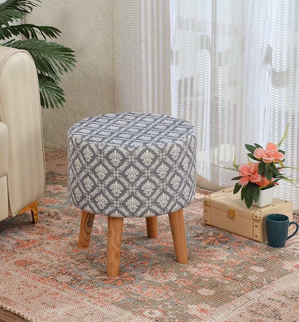 NACIA Elegant Ottoman Stool - Soft Cushioned Top for Seating & Footrest - Space-Saving, Stylish Design for Living Room, Bedroom & Office Spaces