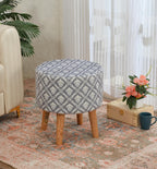 NACIA Elegant Ottoman Stool - Soft Cushioned Top for Seating & Footrest - Space-Saving, Stylish Design for Living Room, Bedroom & Office Spaces