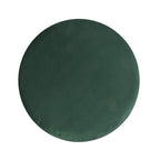NACIA Velvet Upholstered Ottoman Stool with Wooden Legs | Round Pouffe Footrest Seat for Living Room Bedroom Balcony | Compact Foot Stool for Sitting Home Decor Furniture, 18 Inch