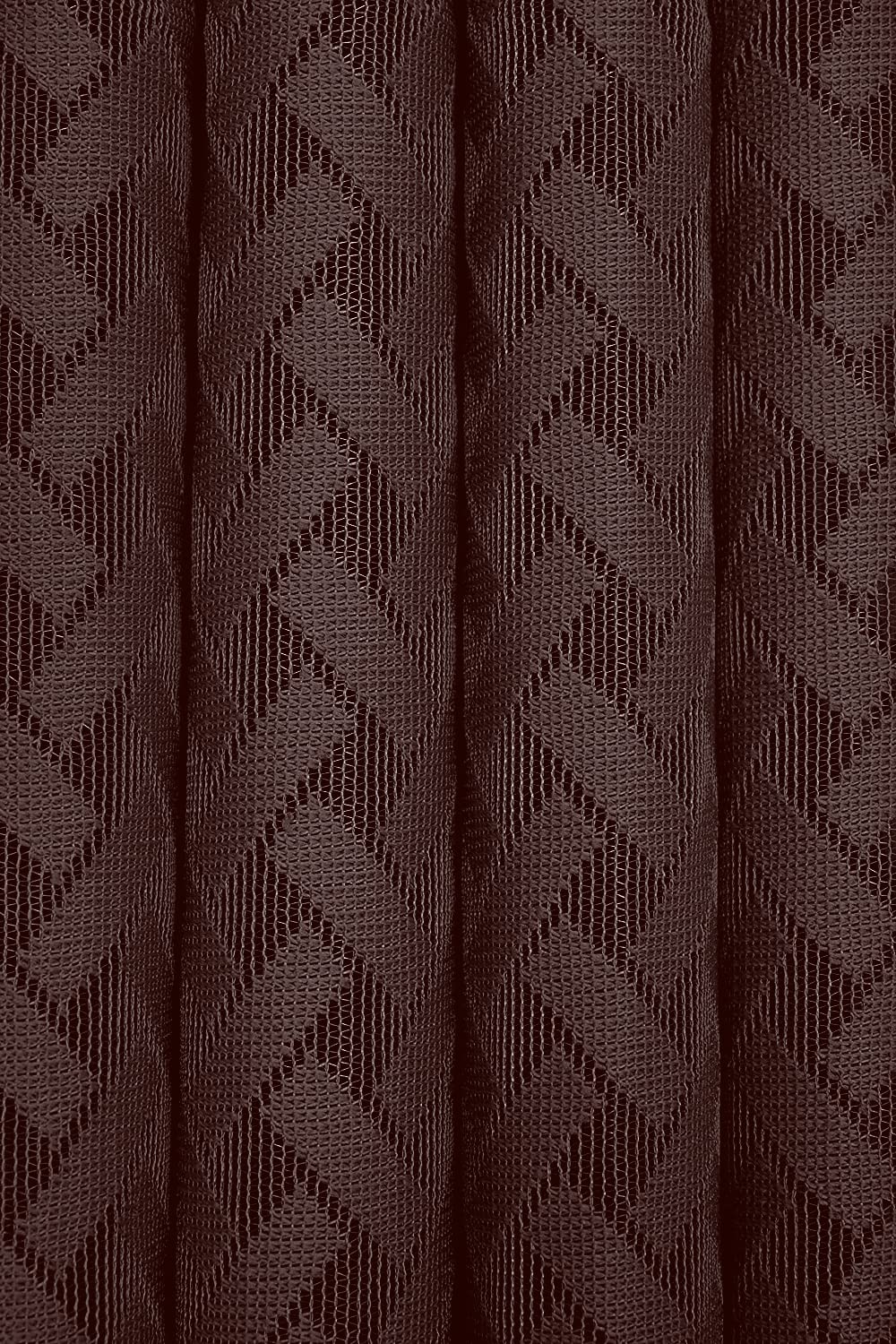 NACIA Criss Cross Net Semi Sheer Curtains | Geometric Door Curtains with Eyelet Rings | Light Filtering Polyester Curtains for Living Room and Bedroom