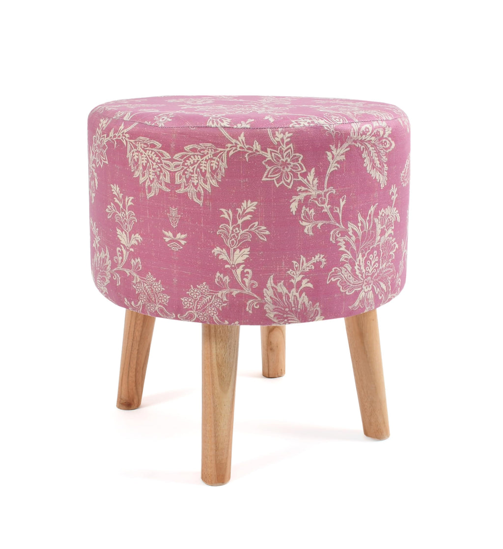 NACIA Elegant Ottoman Stool - Soft Cushioned Top for Seating & Footrest - Space-Saving, Stylish Design for Living Room, Bedroom & Office Spaces
