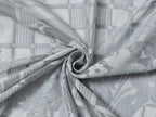 NACIA Heavy Polyester Net Semi Sheer Curtains for Door | Floral Design Grommet Curtains | Semi Transparent Window Drapes for Living Room Bedroom Home Décor