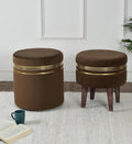 NACIA Wooden Ottoman Stool for Living Room, Ottoman pouffes for Sitting, Puffy Chair Bench for Home Decor, Ottoman & Stools, Footrest Pouf Foot Stool for Office Room Décor