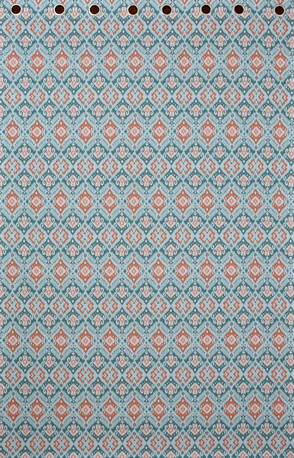 NACIA Cotton Room Darkening Printed Eyelet Curtains for Door, Long Door and Window | Geometric Printed Curtain Panel for Living Room and Bedroom | Grommet Window Drapes