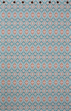 NACIA Cotton Room Darkening Printed Eyelet Curtains for Door, Long Door and Window | Geometric Printed Curtain Panel for Living Room and Bedroom | Grommet Window Drapes