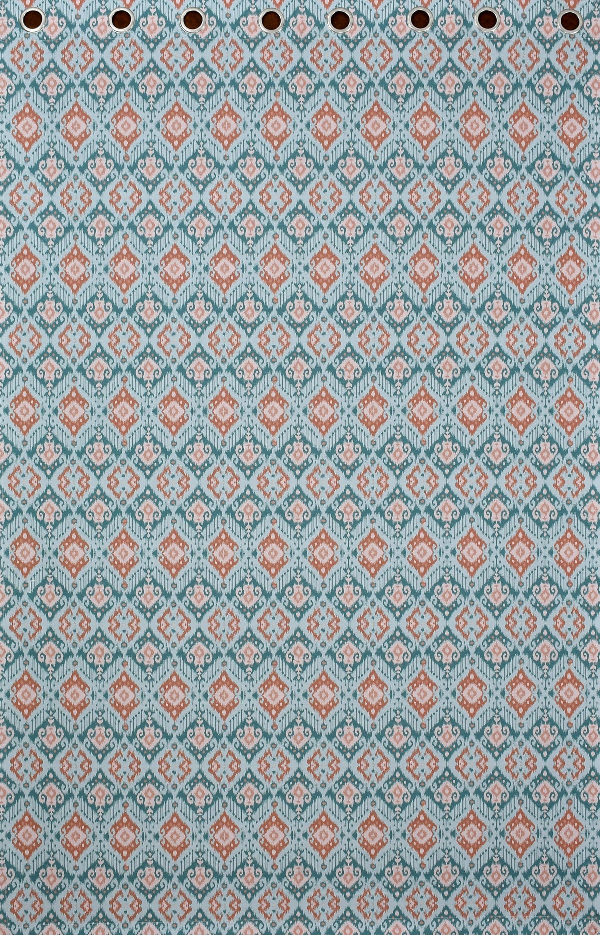 NACIA Cotton Room Darkening Printed Eyelet Curtains for Door, Long Door and Window | Geometric Printed Curtain Panel for Living Room and Bedroom | Grommet Window Drapes
