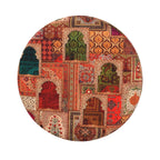 NACIA Printed Ottoman Stool for Living Room | Wooden Pouffe for Sitting and Footrest | Furniture for Home Decor