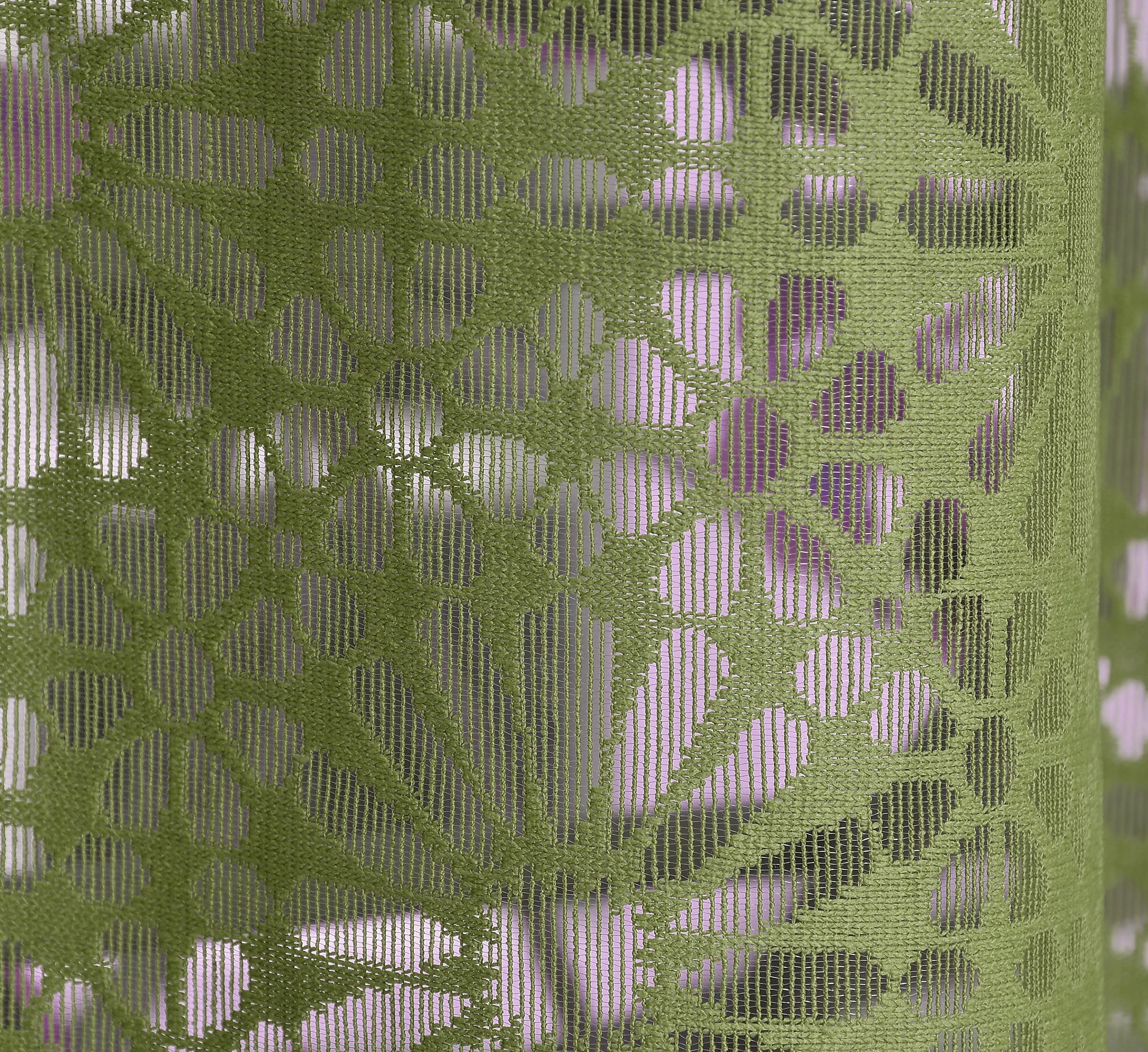 NACIA Heavy Polyester Net Semi Sheer Curtains for Door | Geometric Design Grommet Curtains | Semi Transparent Window Drapes for Living Room Bedroom Home Décor