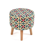 NACIA Elegant Ottoman Stool - Soft Cushioned Top for Seating & Footrest - Space-Saving, Stylish Design for Living Room, Bedroom & Office Spaces