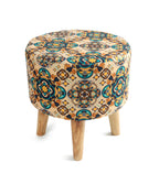 NACIA Elegant Ottoman Stool - Soft Cushioned Top for Seating & Footrest - Space-Saving, Stylish Design for Living Room, Bedroom & Office Spaces