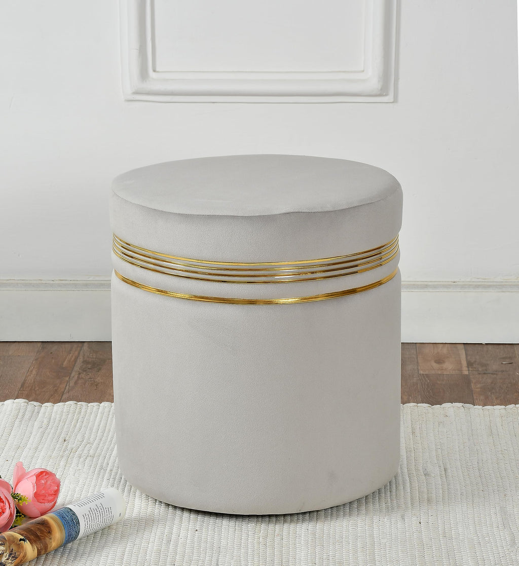NACIA Wooden Ottoman Stool for Living Room, Ottoman pouffes for Sitting, Puffy Chair Bench for Home Decor, Ottoman & Stools, Footrest Pouf Foot Stool for Office Room Décor
