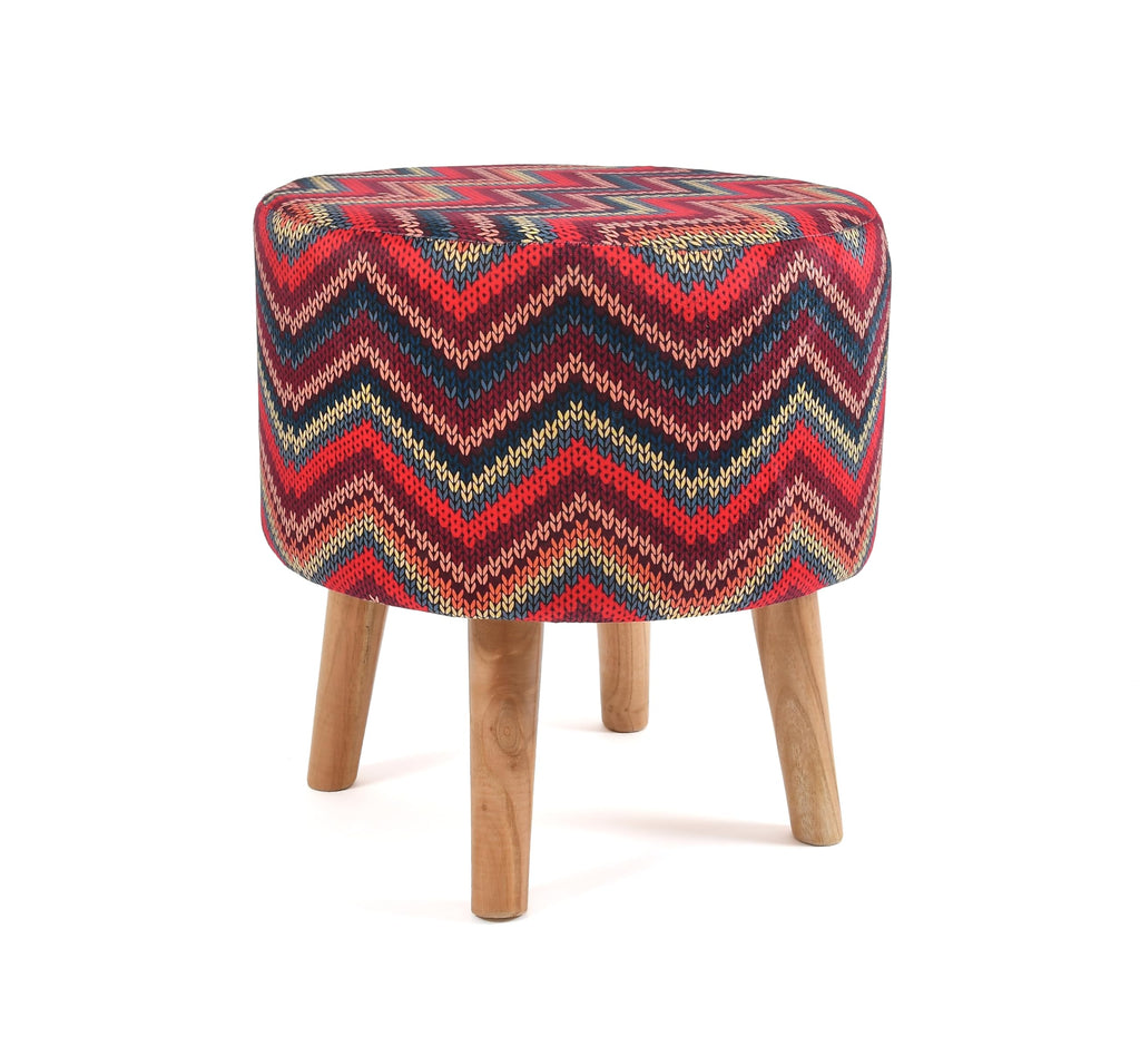 NACIA Elegant Ottoman Stool - Soft Cushioned Top for Seating & Footrest - Space-Saving, Stylish Design for Living Room, Bedroom & Office Spaces