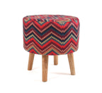 NACIA Elegant Ottoman Stool - Soft Cushioned Top for Seating & Footrest - Space-Saving, Stylish Design for Living Room, Bedroom & Office Spaces
