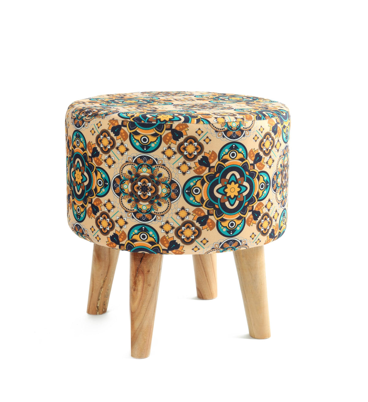 NACIA Elegant Ottoman Stool - Soft Cushioned Top for Seating & Footrest - Space-Saving, Stylish Design for Living Room, Bedroom & Office Spaces