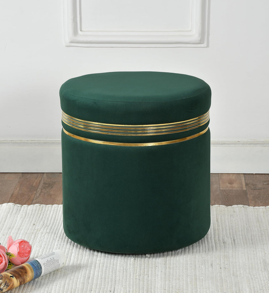 NACIA Wooden Ottoman Stool for Living Room, Ottoman pouffes for Sitting, Puffy Chair Bench for Home Decor, Ottoman & Stools, Footrest Pouf Foot Stool for Office Room Décor