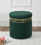 NACIA Wooden Ottoman Stool for Living Room, Ottoman pouffes for Sitting, Puffy Chair Bench for Home Decor, Ottoman & Stools, Footrest Pouf Foot Stool for Office Room Décor