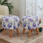 NACIA Elegant Ottoman Stool - Soft Cushioned Top for Seating & Footrest - Space-Saving, Stylish Design for Living Room, Bedroom & Office Spaces
