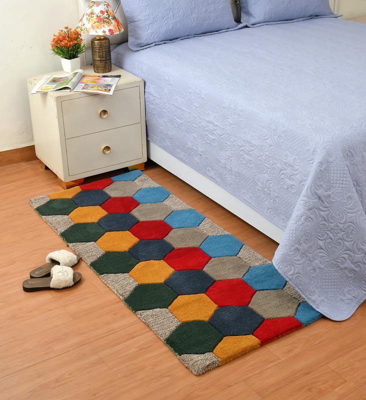 NACIA Floor Mat Runner Rug | Non Slip Bathroom Carpet | Soft Absorbent Anti Skid Door Mat | Machine Washable Bedroom, Living Room Rug | Decorative Long Floor Runner