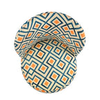 NACIA Velvet Printed Ottoman Chair | Dressing Table Chair for Bedroom Makeup Room Decor | Modern Upholstered Ottoman with Wooden Legs for Living Room & Home (18x18x32 Inches)