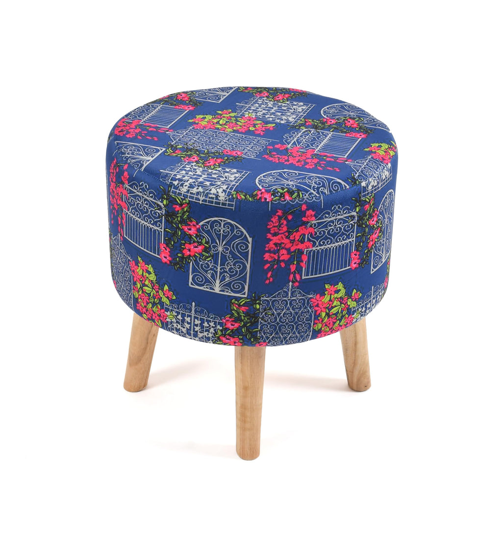 NACIA Elegant Ottoman Stool - Soft Cushioned Top for Seating & Footrest - Space-Saving, Stylish Design for Living Room, Bedroom & Office Spaces