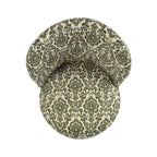 NACIA Velvet Printed Ottoman Chair | Dressing Table Chair for Bedroom Makeup Room Decor | Modern Upholstered Ottoman with Wooden Legs for Living Room & Home (18x18x32 Inches)