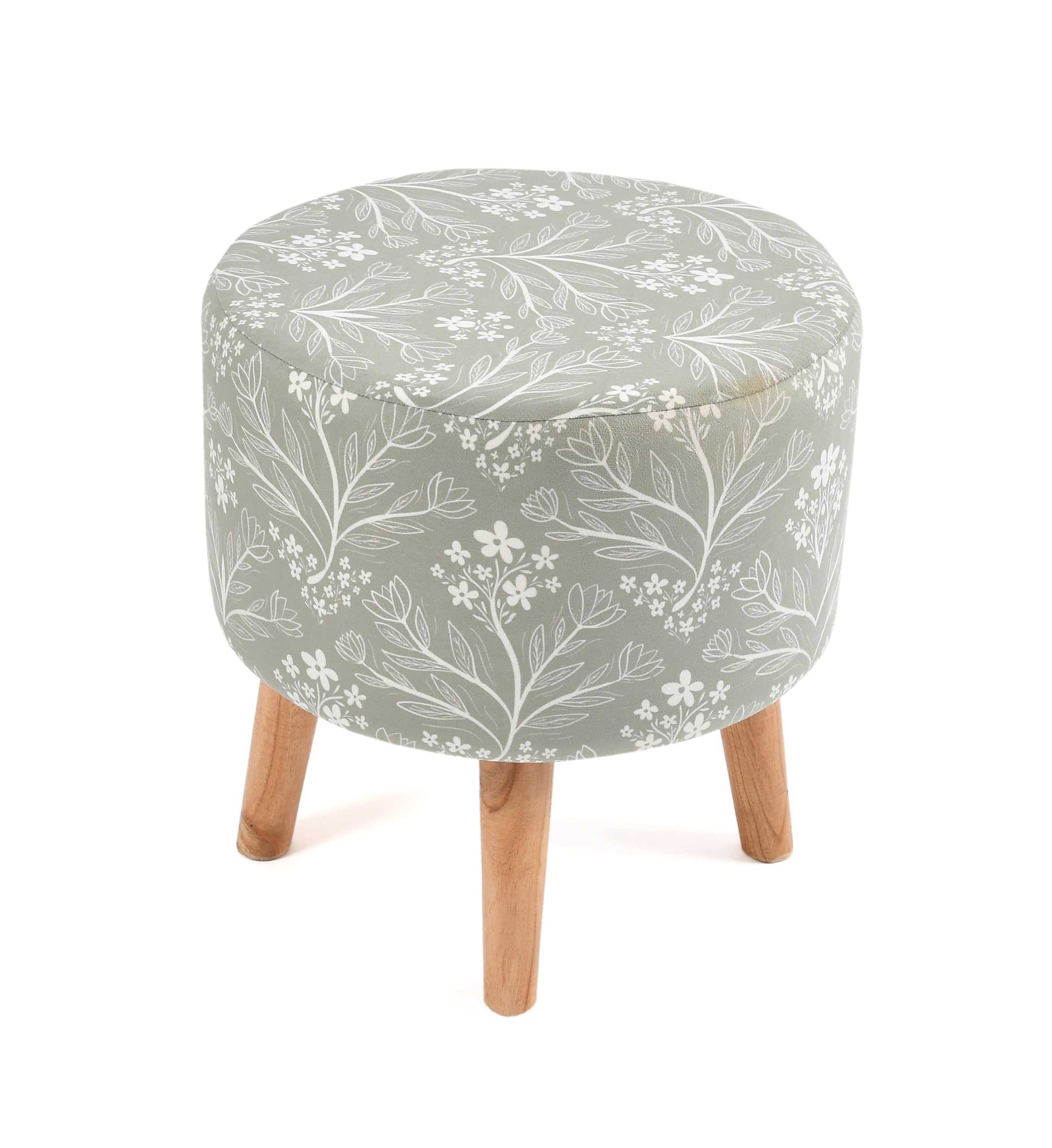NACIA Elegant Ottoman Stool - Soft Cushioned Top for Seating & Footrest - Space-Saving, Stylish Design for Living Room, Bedroom & Office Spaces