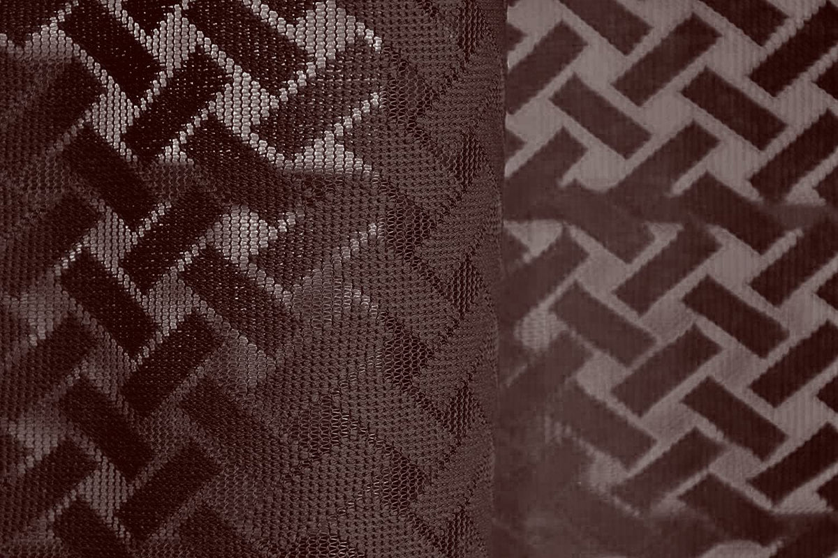 NACIA Criss Cross Net Semi Sheer Curtains | Geometric Door Curtains with Eyelet Rings | Light Filtering Polyester Curtains for Living Room and Bedroom