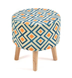 NACIA Elegant Ottoman Stool - Soft Cushioned Top for Seating & Footrest - Space-Saving, Stylish Design for Living Room, Bedroom & Office Spaces