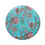 NACIA Printed Ottoman Stool for Living Room | Wooden Pouffe for Sitting and Footrest | Furniture for Home Decor