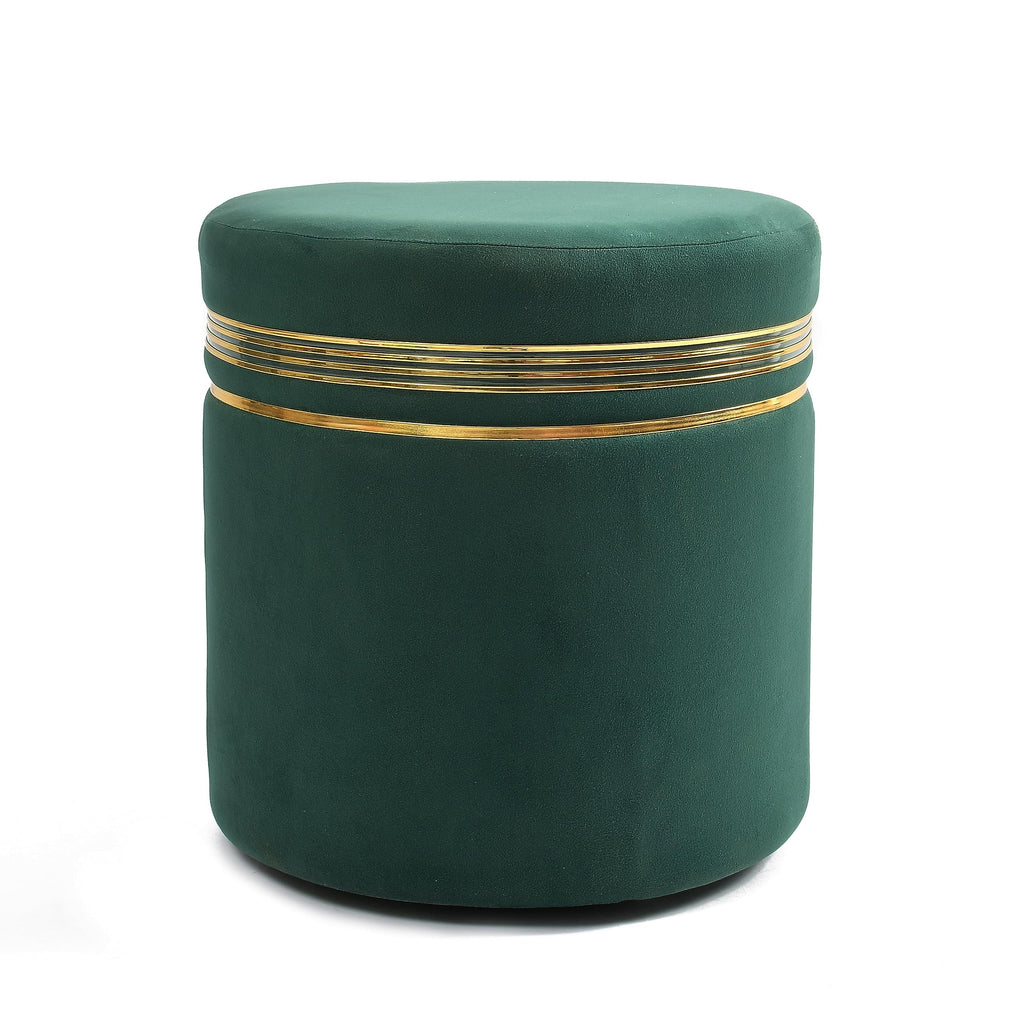 NACIA Wooden Ottoman Stool for Living Room, Ottoman pouffes for Sitting, Puffy Chair Bench for Home Decor, Ottoman & Stools, Footrest Pouf Foot Stool for Office Room Décor