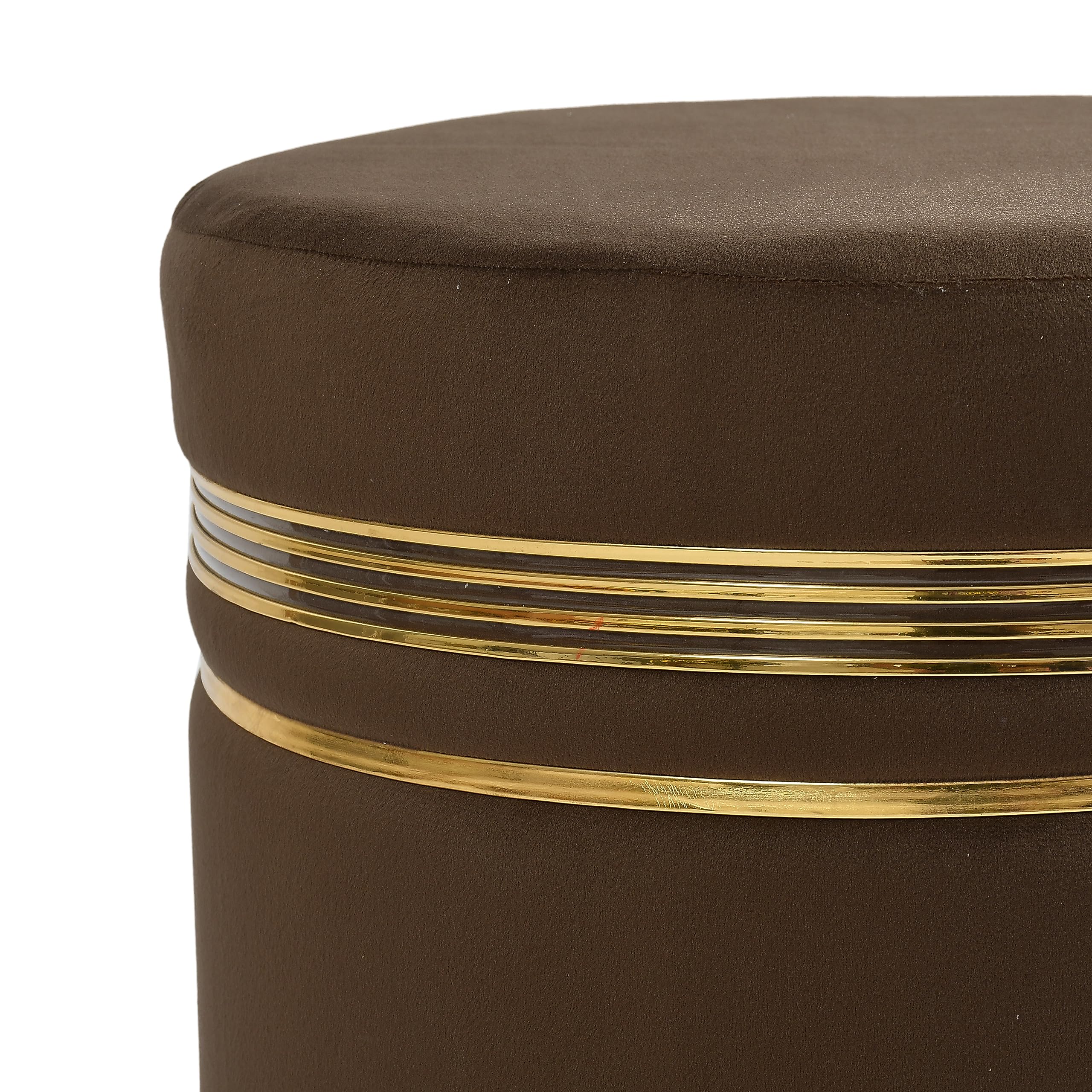 NACIA Wooden Ottoman Stool for Living Room, Ottoman pouffes for Sitting, Puffy Chair Bench for Home Decor, Ottoman & Stools, Footrest Pouf Foot Stool for Office Room Décor