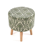 NACIA Elegant Ottoman Stool - Soft Cushioned Top for Seating & Footrest - Space-Saving, Stylish Design for Living Room, Bedroom & Office Spaces